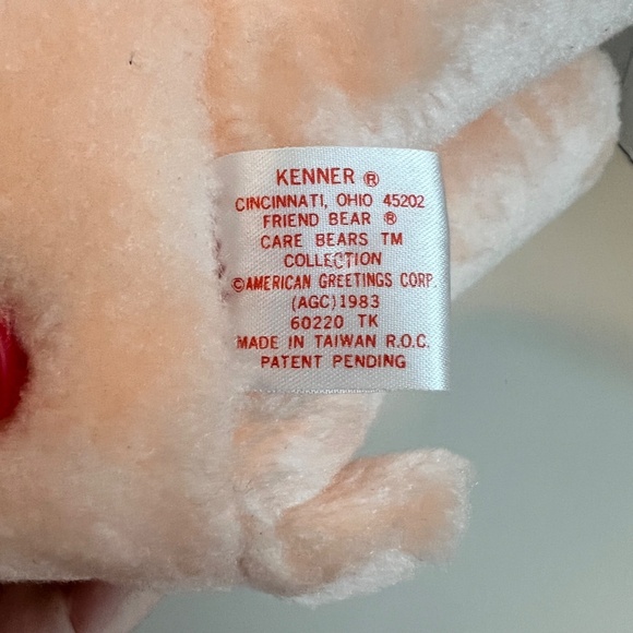 983 Care Bears Friend Bear 13" Peach Plush Sunflowers Kenner Vintage CLEAN - Picture 4 of 4